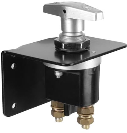 Reapyyt Interrupteur de Batterie 12 V, Coupe-Circuit de Batterie Robuste, Isolateur de DéConnexion avec Trou de Serrure pour RV Camperize B