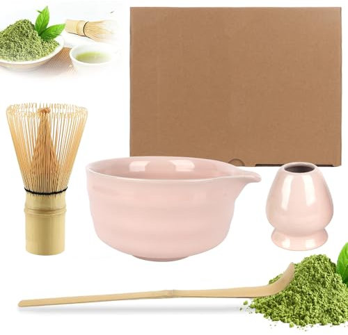 KQWVZ Matcha Whisk Set, 5 PCS Reusable Matcha Making Kit with Whisk and Bowl, Matcha Spoon, Matcha Whisk Holder, Japanese Matcha Set, Matcha Starter Kit, Ideal Matcha Kit for Tea Lovers