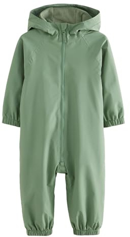 NEXT Garçon Combinaison imperméable doublée de polaire Vert kaki 2 Ans