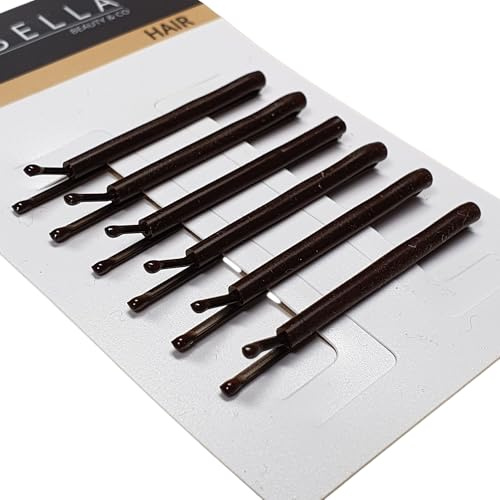 Mibella 6er Set, Silikon-Haarschieber, 6 Stück, Braun, Haardesign-Zubehör, Haarstyling, Haarschmuck - 23914