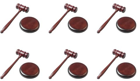 Giwnhvx 6X Attorney Decorative Hammer Judge Hammer Wooden Multitool Small Hammer Birthday Gift Christmas Toy Base