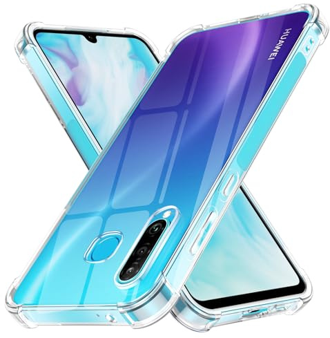 Pnakqil Cover Compatibile con Huawei P30 Lite,Custodia per Telefono in Silicone Antiurto Trasparente,Morbida in Silicone TPU Anti-Graffio Chiaro Protettiva Case per Huawei P30 Lite 6.1