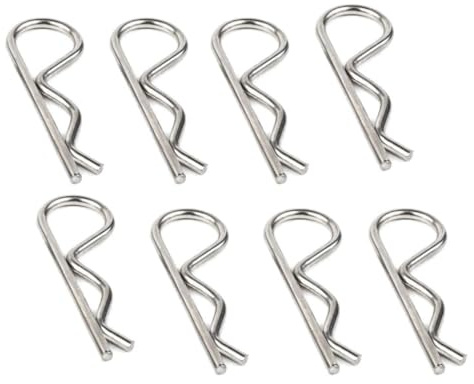 8 Stück Sicherungssplinte Edelstahl, R-Clip Splinte 3,5 x 75 mm | 304 Edelstahl, rostbeständig, U-Form/R-Clip, für Auto, Maschinenbau, Rasenmäher, Kleinmotoren und Reparatur