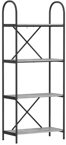 vidaXL Modern Retractable Mesh Bookcase for Living Room – Independent Storage Unit