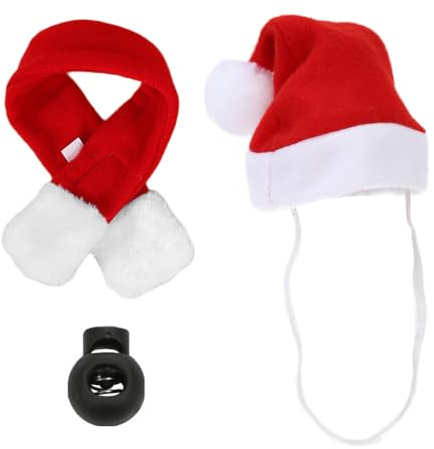Nikolausmütze Schal Kombination Organismen Rose Fleece Kostüm Konzept modifizierbar Hund Schal Nikolausmütze