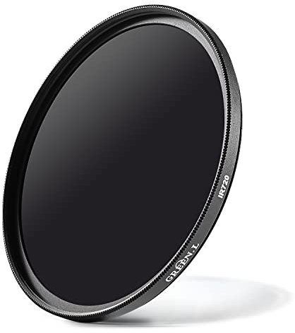 GREEN.L Filtre infrarouge 720 nm (R72) de 67 mm pour objectif d'appareil photo