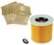 KgaSupplies Filter & Bags for KARCHER WD2.200 WD3.500 Wet & Dry Vacuum Cleaner Hoover 141