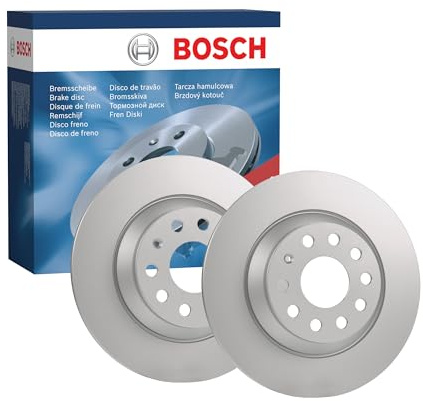 Bosch BD2144 Brake Disc Set - 300 mm - Rear Axle - 1 Set of 2 Discs | Vented High-Carbon Discs - ECE-R90 Certified - Great Cooling and Noise Suppression, Advanced Corrosion protected