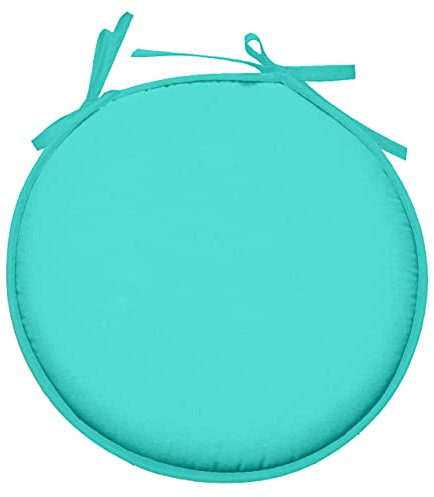 Lovely Casa CU4689022GAL-R Nelson Sitzkissen, rund, Polyethylen/Baumwolle, 40 cm, Celadon, 40 x 40 cm