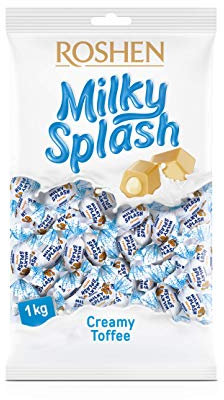 Roshen Milky splash caramelo de leche soft toffee vaso de leche 1kg