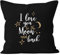 MoonWorks Kissenbezug für Freund, I Love You to The Moon and Back, Geschenk Liebe Freundschaft, 40x40, Baumwolle, schwarz Unisize