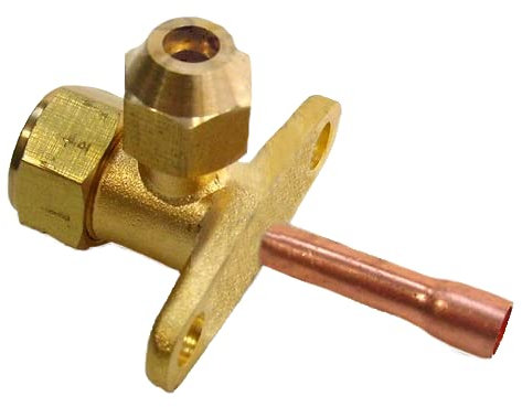 3S SuperSamaStore FC-502 Valvola di Servizio con Rubinetto per Unità Esterna Climatizzatori, Attacco 1/4 SAE x 6,35 mm, Orifizio 7 mm per Motocondensanti