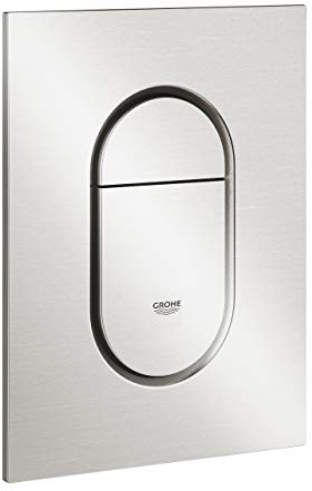 Grohe Arena Cosmopolitan S WC- Betätigungsplatte für Rapid SL S-Size, 130 x 172 mm, 2-Mengen- und Start und Stopp-Betätigung, supersteel 37624DC0 Edelstahl Design Größe