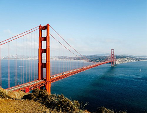 hansepuzzle 49844 - Golden Gate Bridge Puzzle 1000 Teile | Reisen Puzzle mit hochwertiger Puzzle Aufbewahrung: Kartonbox und Wieder verschließbarem Beutel | Puzzle-Maße: 60 x 46 cm