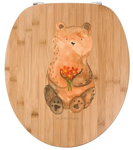 Mr. & Mrs. Panda Motiv WC Sitz Bär Dankbar - Geschenk, Blumen, WC-Sitz, Klodeckel, Teddybär, Toilette, Dankeschön, Teddy, Klobrille, Toilettendeckel