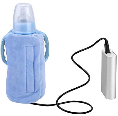 Bottle Warmer Heater, USB Portable Travel Mug Milk Warmer Heater Bottle Electric Warming Bag Insulated Bag for Baby Bottles for Outdoor Traveling.(Blue)