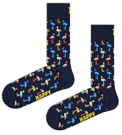 Happy Socks Herren Flamingo Socken, Mehrfarbig (Multicolour 650), 7/10 (Herstellergröße: 41-46)