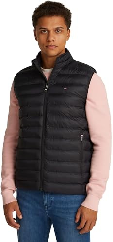 Tommy Hilfiger Herren Weste Steppweste, Schwarz (Black), 3XL