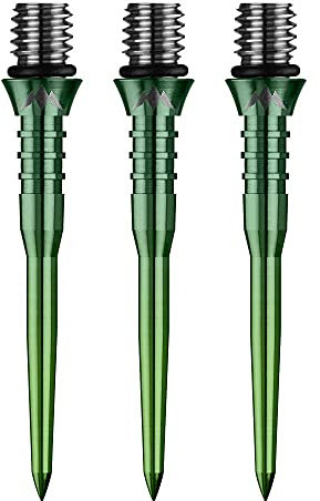 Mission Darts X2624 Titan Pro | 30 mm gerillte Titan-Dartspitze, Umwandlungspunkt, Farbverlauf, Grün