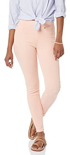 Amazon Essentials Jegging Facile à Enfiler Extensible Taille Mi-Haute - couleurs abandonnées Femme, Rose Corail, 44