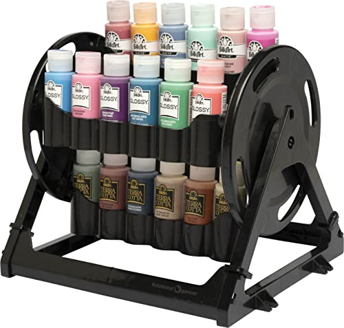 Plaid Drehbarer Organizer für Acryl-Aufbewahrung, für 24 Standard-Flaschen mit einem Fassungsvermögen von 59 ml, DIY Kunst und Handwerk, 31100