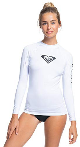 Roxy Young Women Whole Hearted Ls Rash Guard Shirt, Black, XL EU