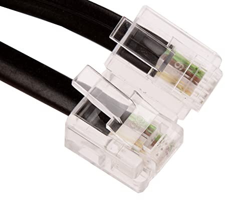 CDL Micro ADSL RJ11 Cable for use with Broadband BT Router Home Hub Modem 7.5m - Black