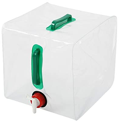 Keptfeet Bidones Plegables 10L / 20L | Agua Potable Embalaje Flexible portátil Plegable con Grifo, tapón Rosca y manija,Agua Embalaje Flexible, para Senderismo, Camping