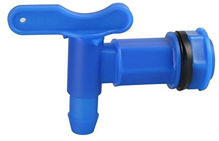 SPORTARC Robinet de rechange en plastique pour citerne d'eau de pluie IBC - Adaptateur en plastique pour bière maison - Outil de brassage de pluie - Bleu