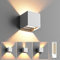 HaoDrisk Wandlampe mit Austauschbarer G9 LED Lampe Warmweiß 3000K Wandlampen Modern Einstellbar Abstrahlwinkel IP65 Wasserdichte Wandleuchte Innen/Aussen Aluminium Wandleuchte Weiß
