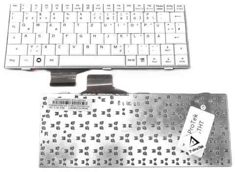 T-ProTek Weiss - Deutsche Tastatur kompatibel für Asus Eee PC 900, 900A-bf, 900A-wf,