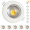 Wondlumi 6er LED Einbaustrahler 7W Dimmbar Set LED Spot Rund Weiß Spots Deckenleuchte 65-85mm Lochmaß 5000K Kaltweiß Einbauleuchten 600LM für Schlafzimmer