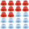 Arandelas del grifo, 20Pcs Grifo Junta Silicona Materia Prima Cinturón Para 1/4 Pulgada Manguera, Cocina a prueba de fugas de sellado Junta Grifo Arandelas Traje(Blanco+Rojo)