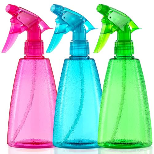 CAIKEZI Bealee Spray Bottles 3-Pack, 16 Oz, Mist & Stream, Plastic Water Spray Bottle for Hair, Plants, Cleaning Solutions, BBQ, Cat Dog Spray Correction Behavior - Leak Proof - Empty Spray Bottles
