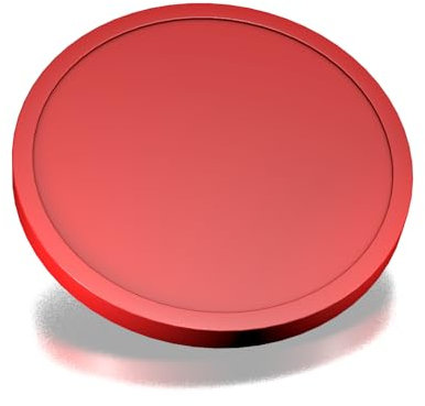 CombiCraft jeton de Caddie Vierge en Plastique avec Le Format d'une pièce d'un Euro - Rouge - 100 pièces