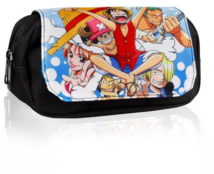 Huanmin Estuche para Lápices, Estuche Escolar para One Piece, Estuche Gran Capacidad Estuche de Lápices Dibujos Animados Anime, para Estudiantes Adolescente Anime Material Escolar