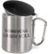 Prozente Momente Lieber voll | Edelstahl-Trinkbecher mit Karabinerhaken und Deckel | Geschenkidee | 330 ml | Becher | Camping | Vereine | Silber