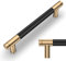 Amerdeco 10 Pack Matte Black Gold Cabinet Pulls 5 Inch Hole Center Cabinet Hardware Kitchen Cabinet Handles for Bathroom Drawer Pulls Dresser Pulls AM003