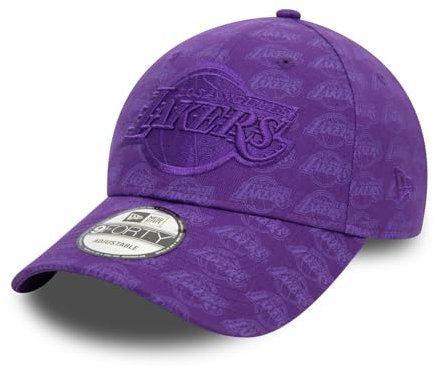 New Era NBA 9FORTY Casquette Monogram Los Angeles Lakers Violet, Violet, taille unique