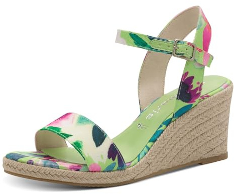 Tamaris Sandalette Damen Vegan grün,EU 41