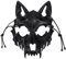JewelryWe Skelett Maske Maskerade Schädelmaske: Schwarz Tier Schädel Gesichtsmaske Halloween Wolf Hund Knochen Halbmaske Horror Augenmaske Tierskelett Karneval Cosplay Party Kostüm