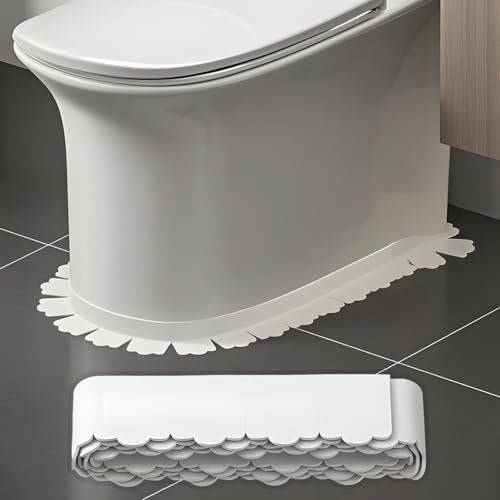 SEIYOGDS Costuras Adhesivas Impermeables en El Piso del Inodoro, Cinta Impermeable y Sucia, en La Cocina/inodoro/baño en La Esquina Previene La Humedad Y Previene el Moho (1.5 m) (Blanco)