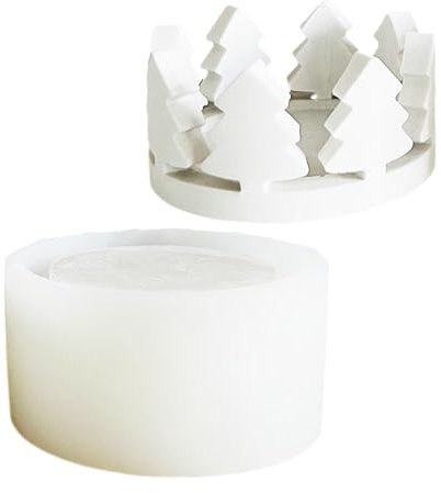 VOCUE Moule en silicone pour bougies chauffe-plat, arbre de Noël, fleurs, bougies chauffe-plat, moule en silicone pour projets d'artisanat