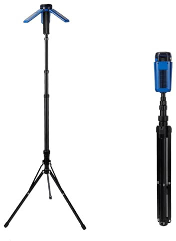 Rechargeable LED Work Light with Stand 1200 Lumen 6000/7000K Dimmable Cordless Camping Light with Rotatable 3 Page Head 5 Lighting Modes Portable Solar Job Site Lighting with 82 Telescoping Tripod