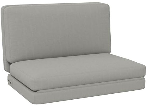 HOMCOM Bodensofa 3-in-1 Klappbar Schlafsofa Bodensessel mit Samtoptik, Gepolstert Sofabett bis 240 kg belastbar für Schlafzimmer, Wohnzimmer, Hellgrau