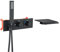 Mitigeur Baignoire Mural Cascade 200x160 Panneau 2 Manettes Robinet de Bain Douche,noir