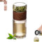 Infusifie Infusor De Té, Taza De Té PortáTil Con SeparacióN De Agua Para Té, Tetera Con SeparacióN De Agua A Prueba De Fugas Con Doble Acristalamiento Para Oficina Y Hogar (Wood Grain,420ml)