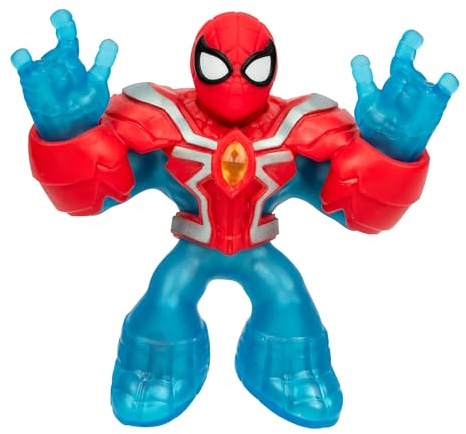 Heroes of Goo Jit Zu Marvel INFINITY ARMOR Spider-Man, Stretchy Action Figure, Super Stretchy With Unique Squishy Metallic Gel Filling