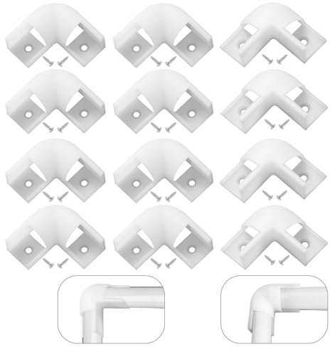 12 Stück 90 Grad LED Eckverbinder Weiß mit 24 Stück Kreuzschlitzschrauben V Form LED Streifen Eckverbinder Kanaldrehverbinder Eckverbindung für V Form Aluminium Profil für Familie Dekoration Bühne