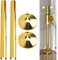 2 Pack Radiator Pipe Covers Chrome, Radiator Pipe Hole Collars Cover Radsnaps, Chrome Radiator Pipe Covers for Towel Rail Radiators Pipe Covers and Collars 15mm x 200mm Gold